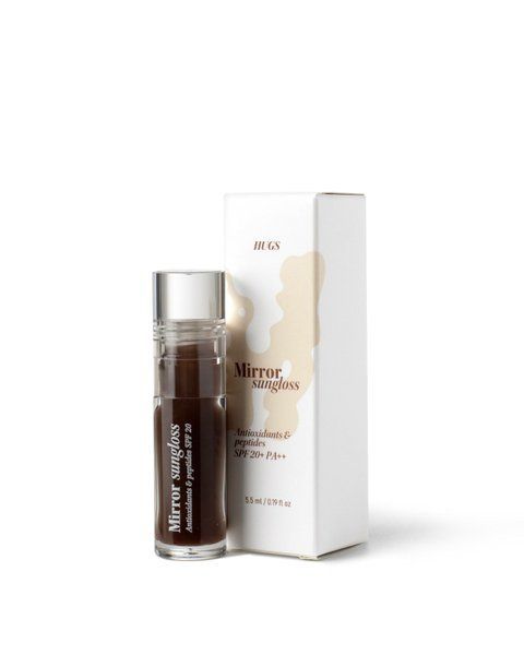 Сонцезахисний блиск для губ HUGS Mirror Sungloss Cold Brew SPF 20+ PA++ 156382888 фото