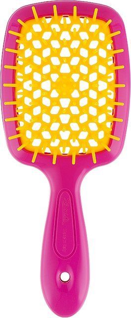 Janeke Superbrush Small щітка для волосся рожева з жовтим 1280 фото