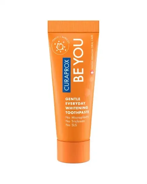 CURAPROX Be You Orange - 10ml Відбілююча зубна паста жовтого кольору, 10 мл. , RDA - 50 Смак: Персик & Абрикос 15131 фото